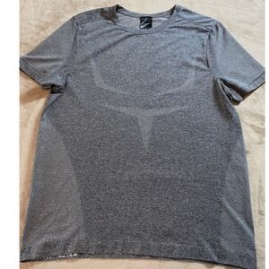 Crivit Mens L Functional Shirt Grey Athletic T-Shirt Mesh Workout Training Top
